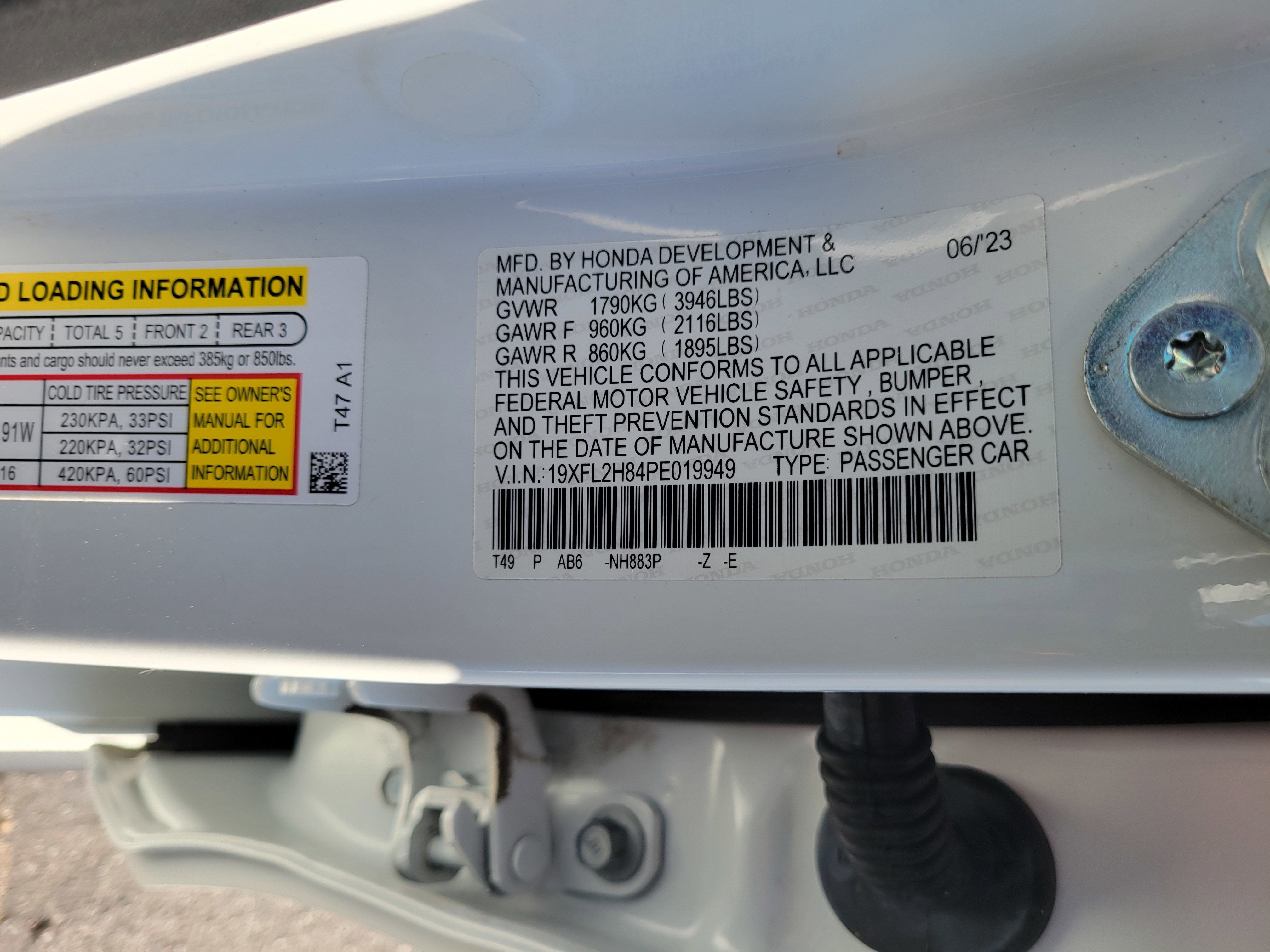 2023 Honda Civic Hatchback Sport