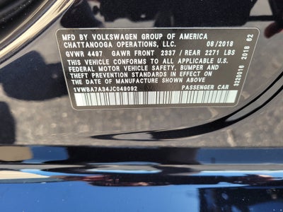 2018 Volkswagen Passat 2.0T SE