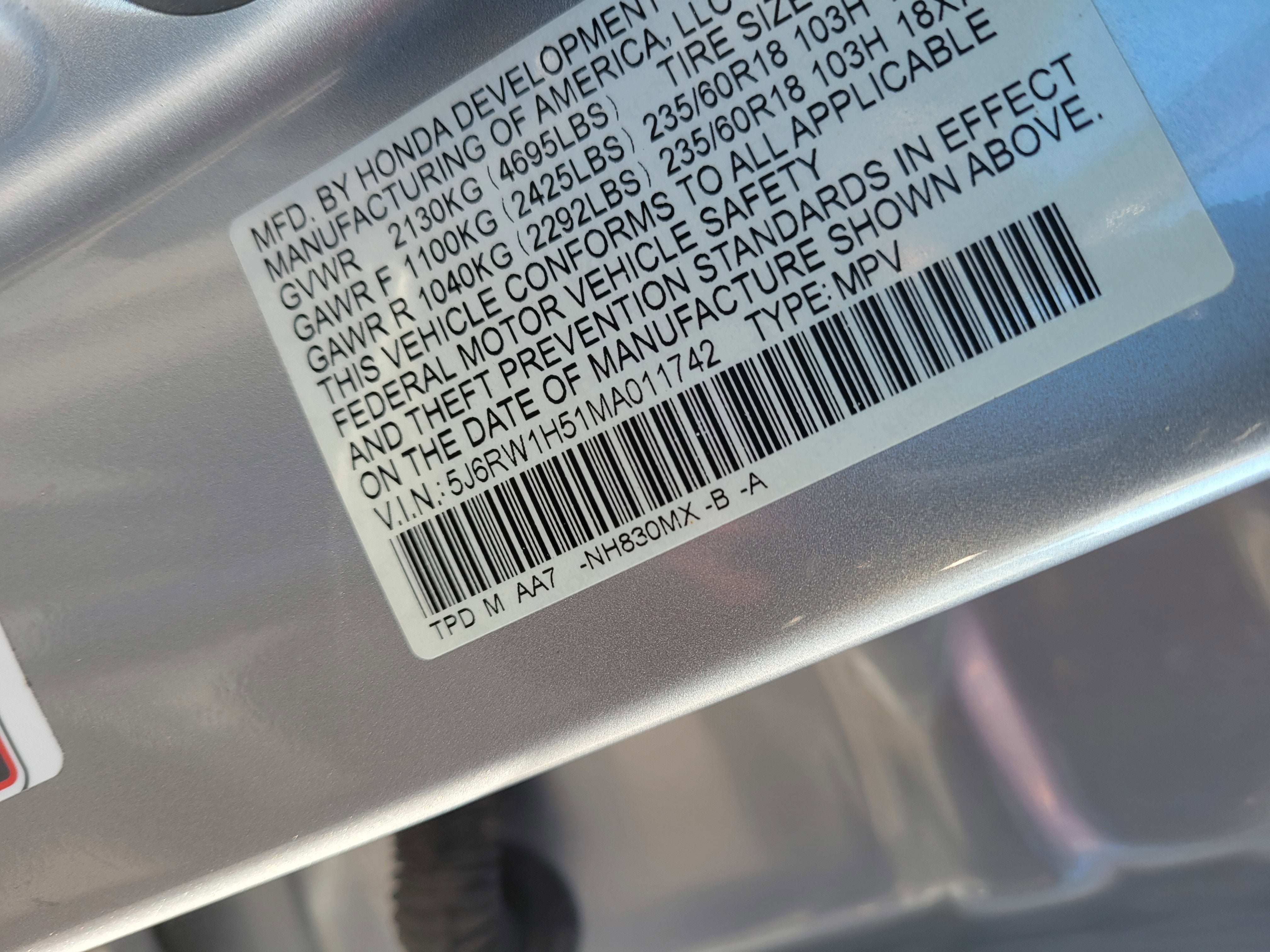 2021 Honda CR-V 2WD EX