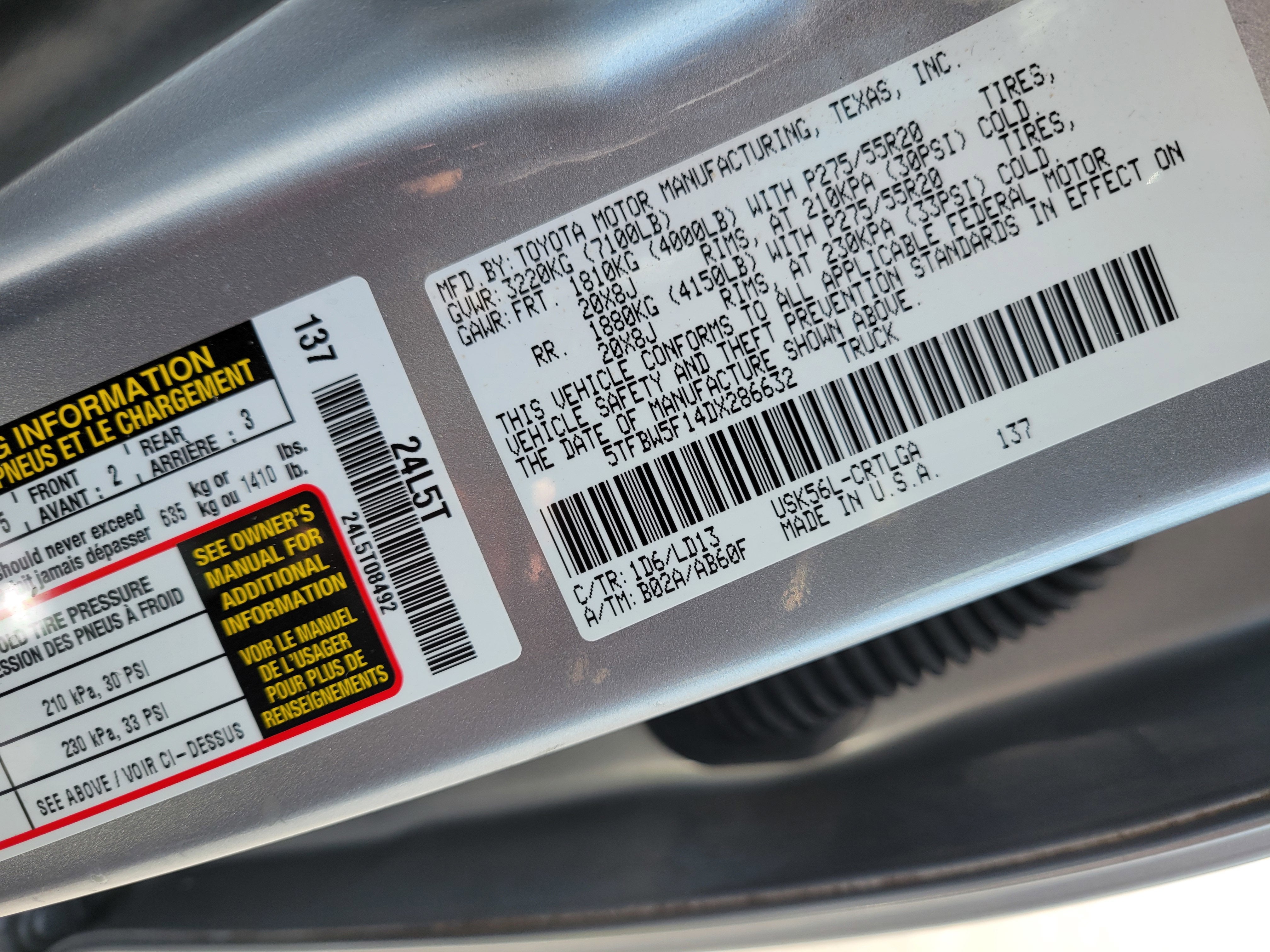 2013 Toyota Tundra Limited 5.7L V8